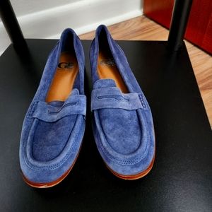 NWOT Gianni Bini blue flats wood sole